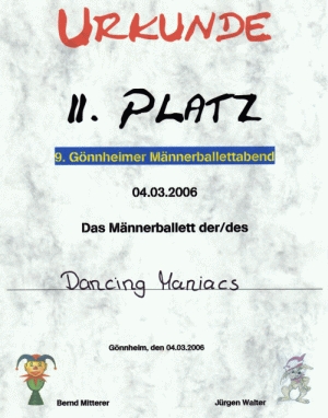 Urkunde Gönnheim 2006